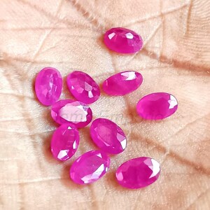 Natural Ruby 6x4 MM Oval Faceted / 100% Natural Ruby  / Unheated Rubies / July Birthstone / Priced per piece