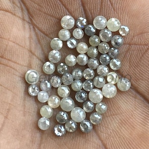 Color Diamonds Old Rose Cut Round/ Grey Diamond Rose Cut Size Approx 1.5 - 2.5 mm /Rare Diamond Collection/ Price Per Piece.