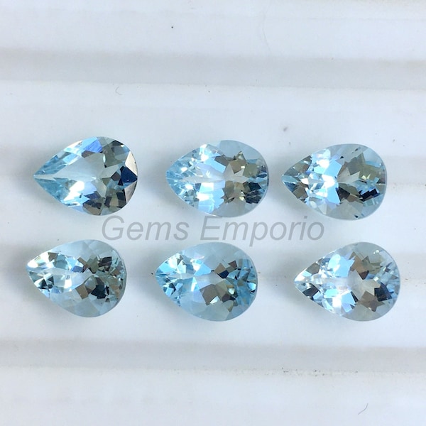 Very Pale Blue Aquamarine (almost White) Pear - 1.81 ct