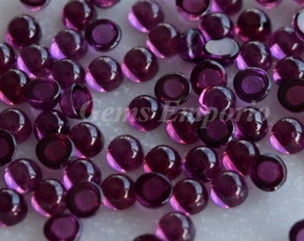 Rhodolite Garnet 5mm Round Cabochons. Fine Quality. For Rings and Earrings. Sold per piece.
