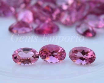 Pink Turmalin 6 x 4 MM facettiert Oval, feine Qualität und Farbe. Preis pro Stück.