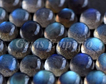 Natural Labradorite, Size 5mm, 6mm Round Cabochons. Good Crack Free Quality. List price per piece.