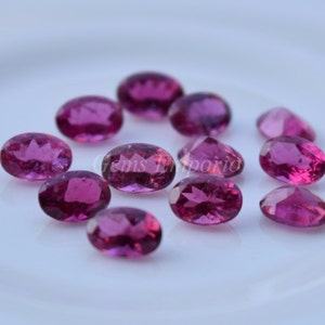 Pink Tourmaline 6x4 MM Faceted Oval / Dark Pink Color With Visible Inclusions. Priced per piece.