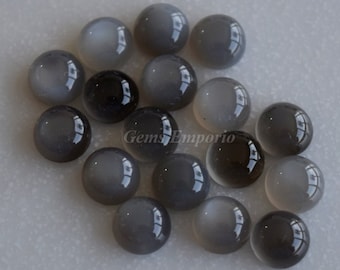 Natural Grey Moonstone 8 MM Round Cabochons. Good Quality Gems. Priced per piece