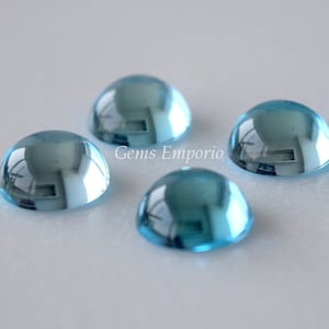 Sky Blue Topaz, 14 mm Round Cabochons, Blue Topaz Cabochons, Fine Quality, Price per piece.