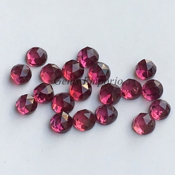 Natural Garnet 2.5 mm Round Rose Cut Cabochons, January Birth Stone, Fine Quality Garnet, Priced by lot.