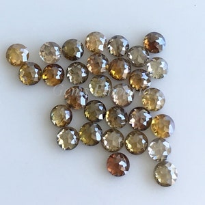 Natural Diamonds Rose Cut 2.50 mm, Fancy Color Diamond, Rose Cut Faceted Round Diamond, Priced by Lot