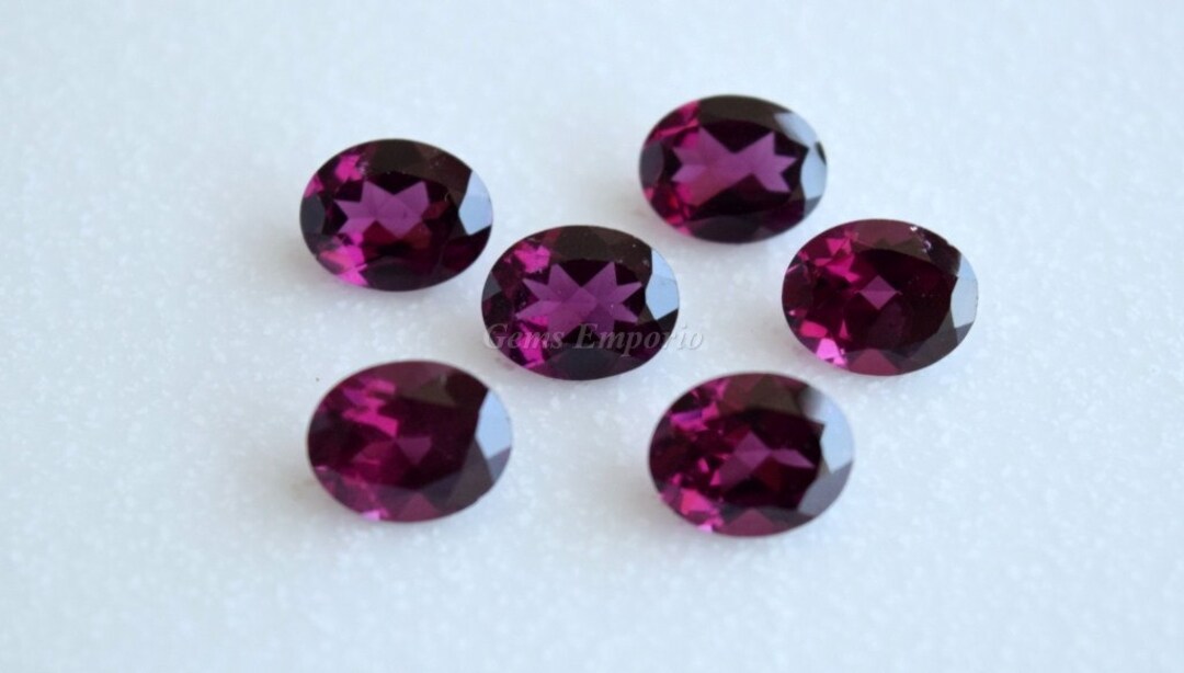 Natural Rhodolite 10x8 Mm, 9x7 Mm, 8x6 Mm Faceted Oval, Good