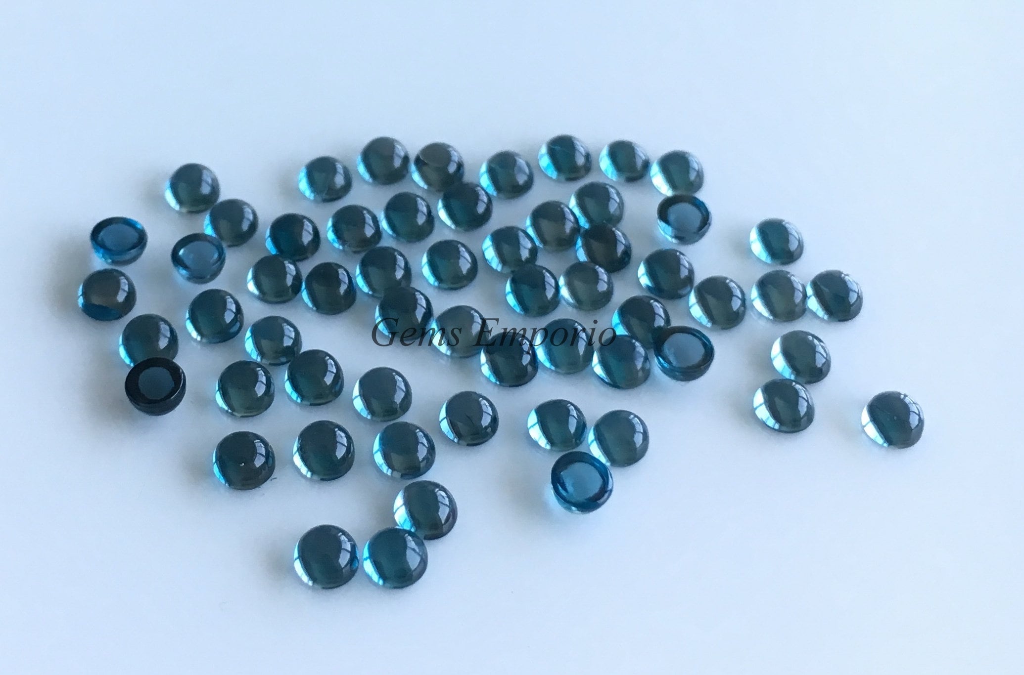 ロイヤルブルーカボション クリアラインストーン バーブローチ シルバー色と他3点 Cabouchon jewellery - Etsy 日本
