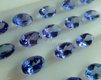 Tanzanit 5 x 4 mm, 5 x 3 mm, 4 x 3 mm Fasettslipad oval / Ädelstenar av fin kvalitet / VVS-VS kvalitet / Pris per styck