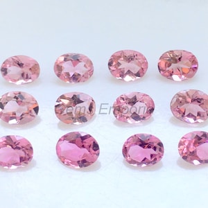 Light Pink Tourmaline Gemstone, 5x4 mm Faceted Oval, Dark Pink Color With Visible Inclusions, Beautiful Color Gemstone,  Priced per piece.