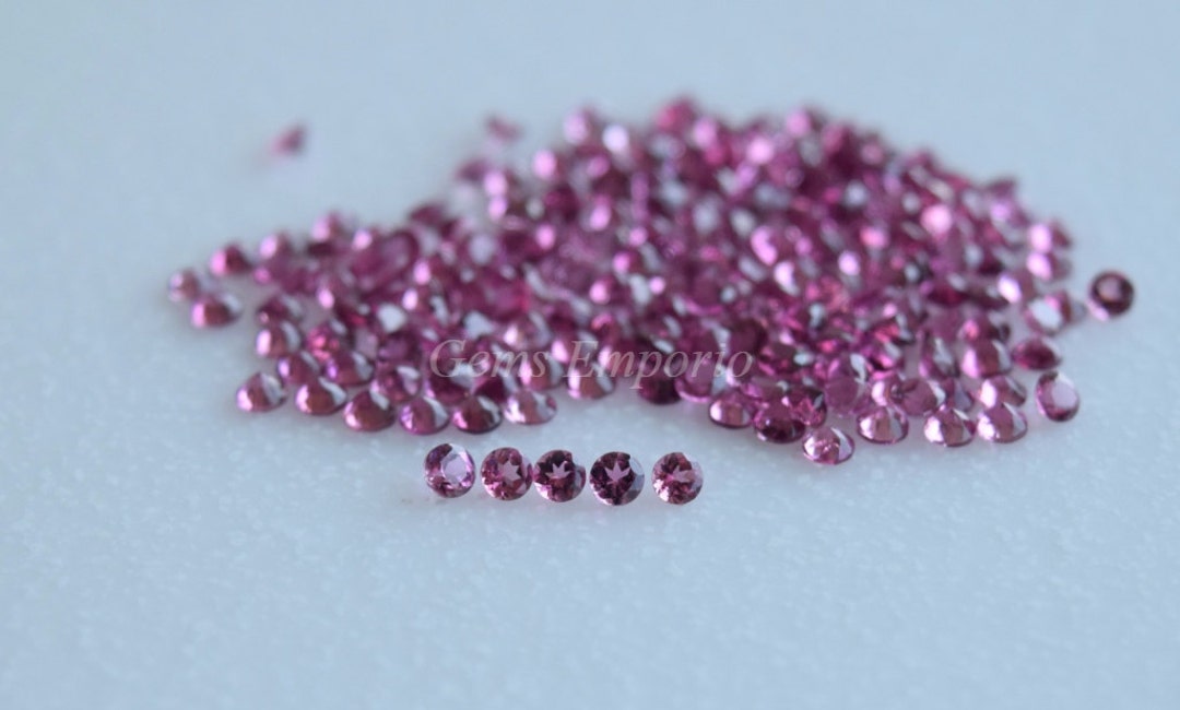 極上宝石質 ピンクトルマリン マイクロファセットカット ロット販売（16連） ピンクトルマリン 2.5mm ラウンドファセット。最高品質の宝石。ロット