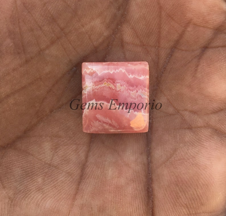 Natural Rhodochrosite Size 17x16 MM Price Per Piece. Pink Rhodochrosite Gemstone Rhodochrosite Cabs Cushion Cabochon