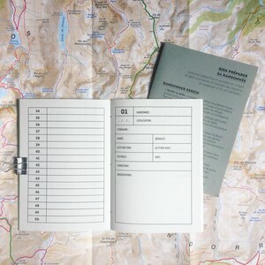 The hiker's handmade hiking notebook 10x15cm in recycled image 4