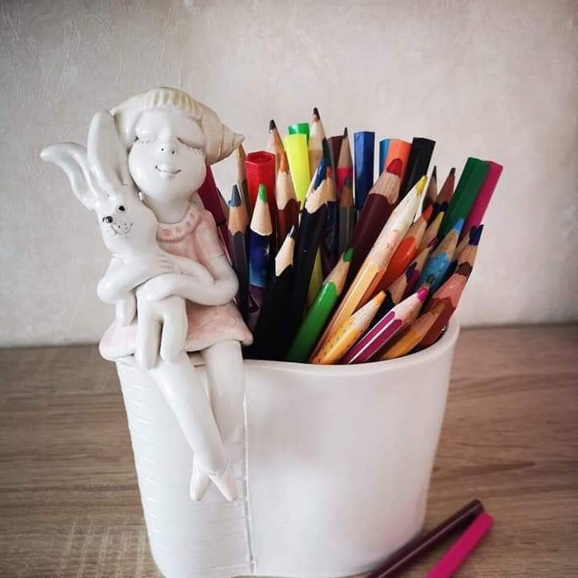 Ceramic Pen Holder Pottery Pencil Holder Office Desk Etsy