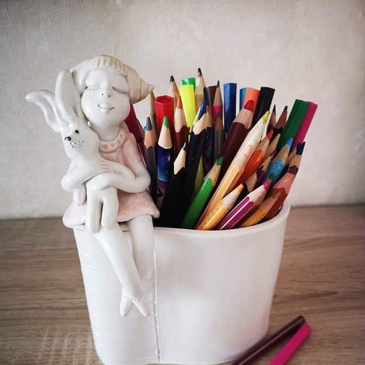 Ceramic Pen Holder Pottery Pencil Holder Office Desk Etsy