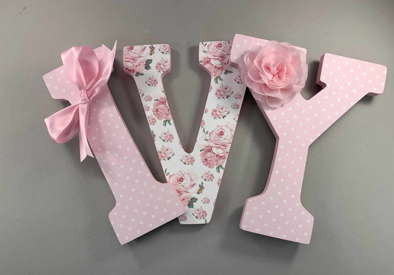 Baby Girls Pink Nursery Letters Pink Nursery Letters Pink Etsy