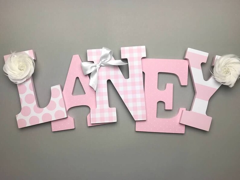 pink letters for nursery