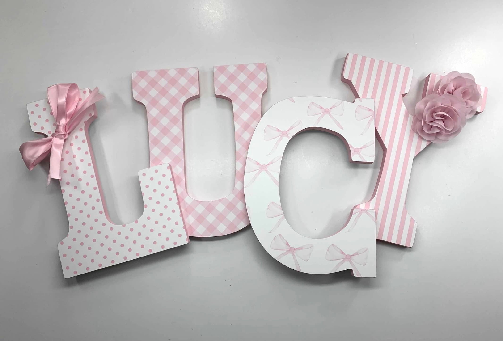 Pink and White Girls Nursery Letters Nursery Decor Girls pic