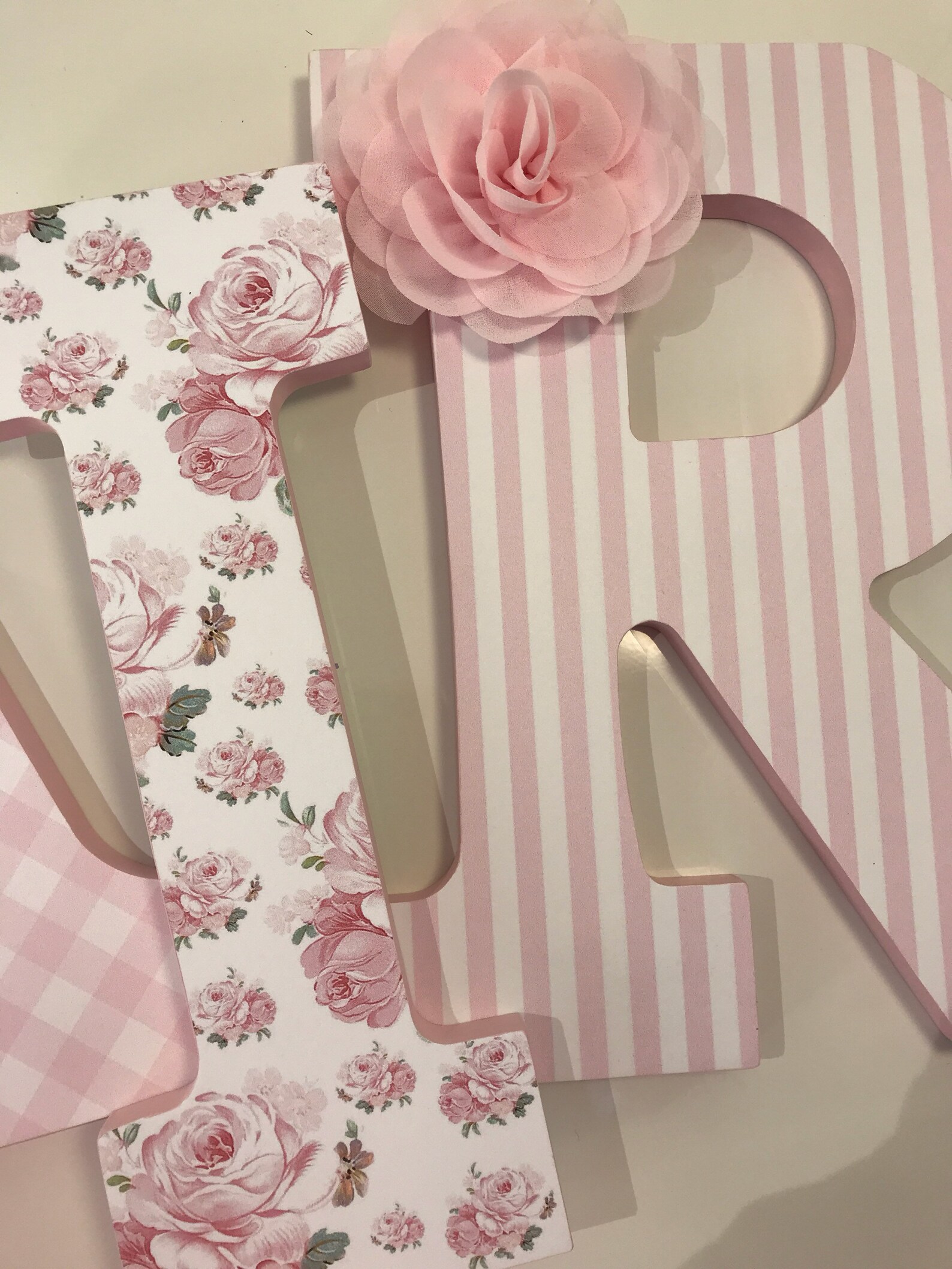 Baby girls pink nursery letters pink nursery letters pink Etsy