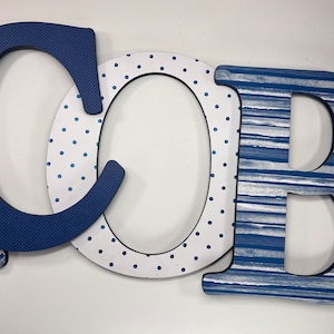 Boys Navy Wall Letters, Boys Navy Blue Name Letters, Boys Navy Nursery Decor, Wall Decor, Boy ...