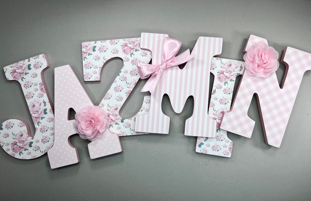 Baby Girls Pink Nursery Letters Pink Nursery Letters Pink Etsy