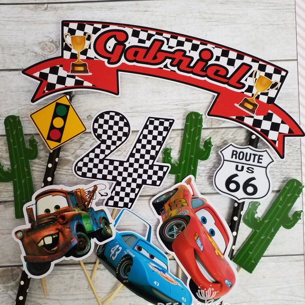 Personalised Lightning McQueen Birthday Cake Topper Party Decorations UNOFFICIAL