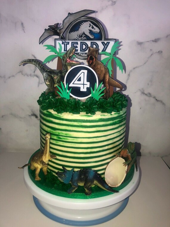 JURASSIC WORLD Cake Topper Personalised With Name and Age Etsy UK