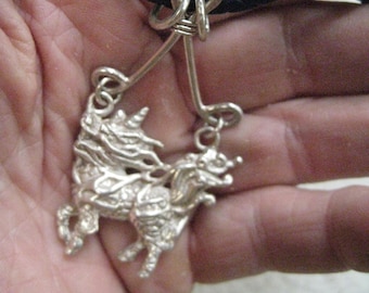 Sterling Silver Chi Lin (Chinese Unicorn) Pendant