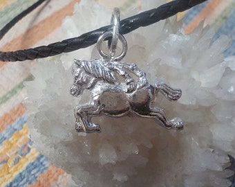 Sterling Silber Lunar Jahr des Pferdes Anhänger