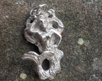 Silver Art Nouveau Mermaid Charm