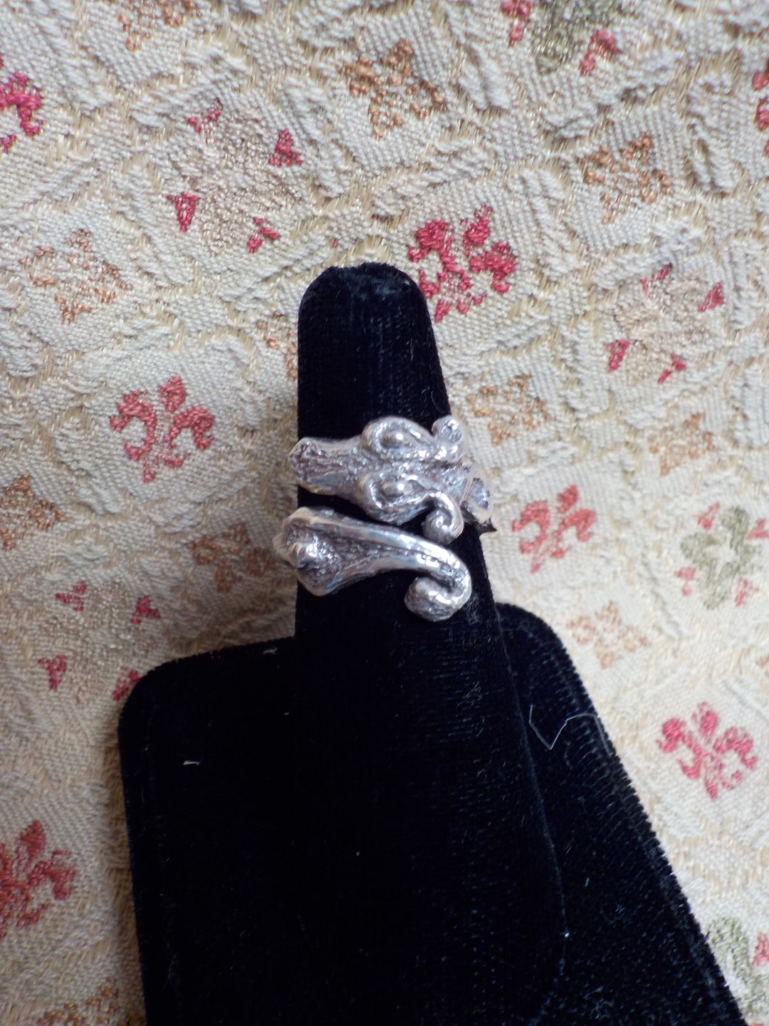 Silver Celtic Horned Snake Ring - Etsy