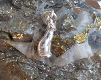 Tiny Silver Egyptian Cat Charm