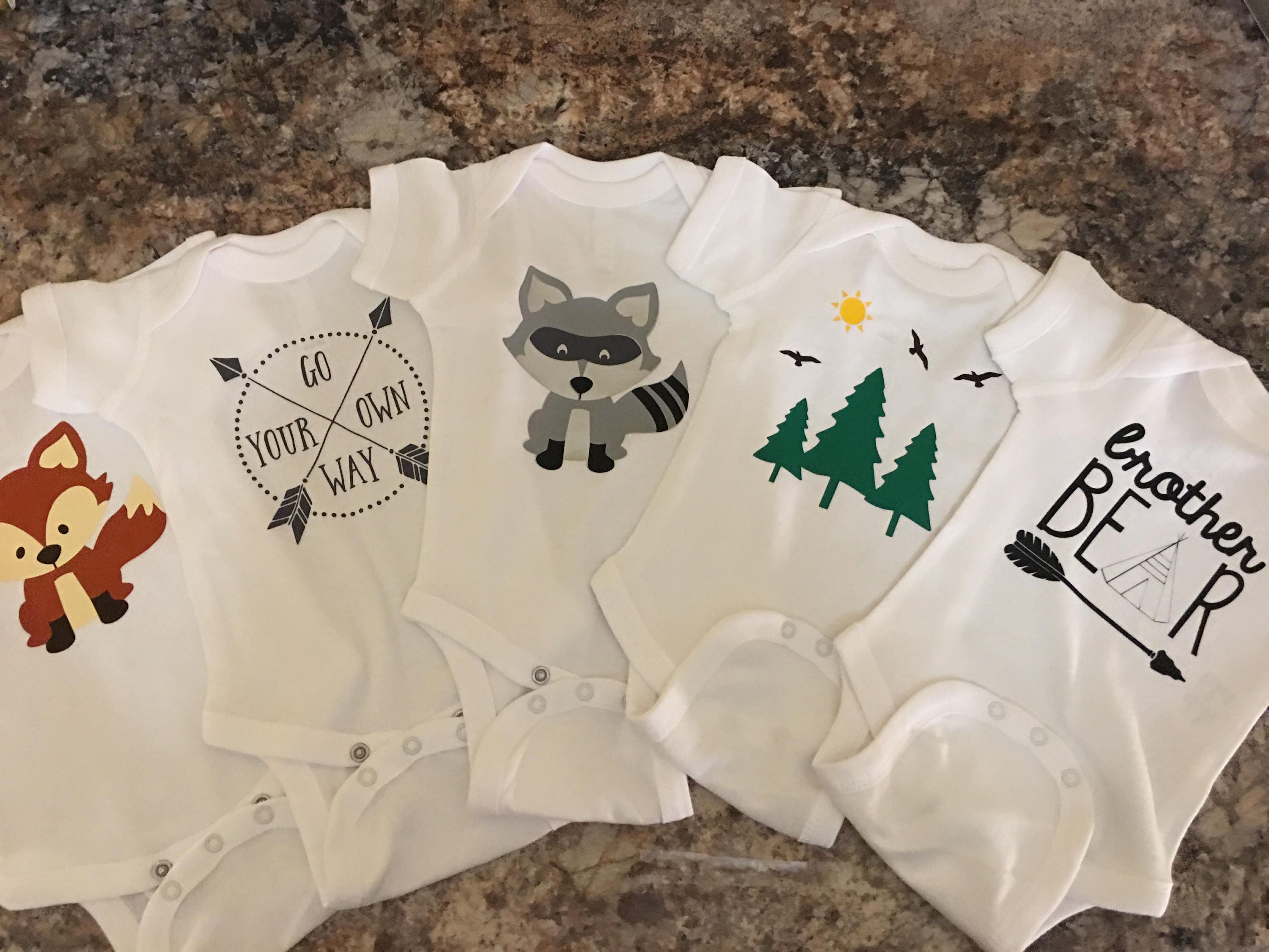 woodland themed baby boy clothes