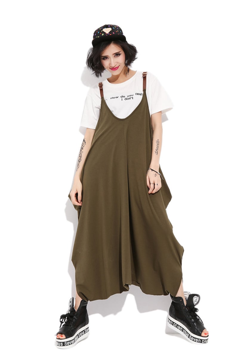 Loose Pants Baggy Pants Pants For Women Womens Loose Fitting Hip Hop Thin Cotton Overalls With Pockets Casual Pants Overalls For Women
