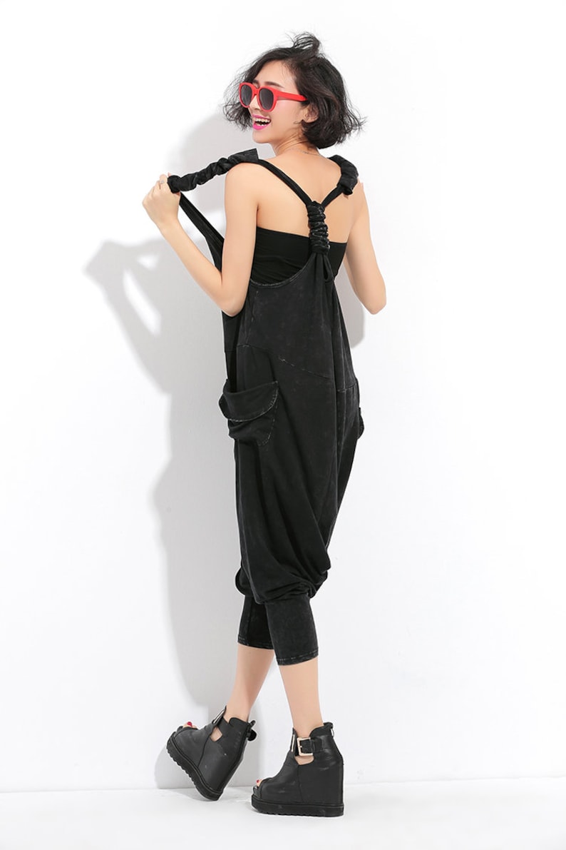 Overalls For Women Womens Loose Fitting Slim Hip Hop Cotton Overalls With Pockets Loose Pants Pants For Women Baggy Pants Casual Pants