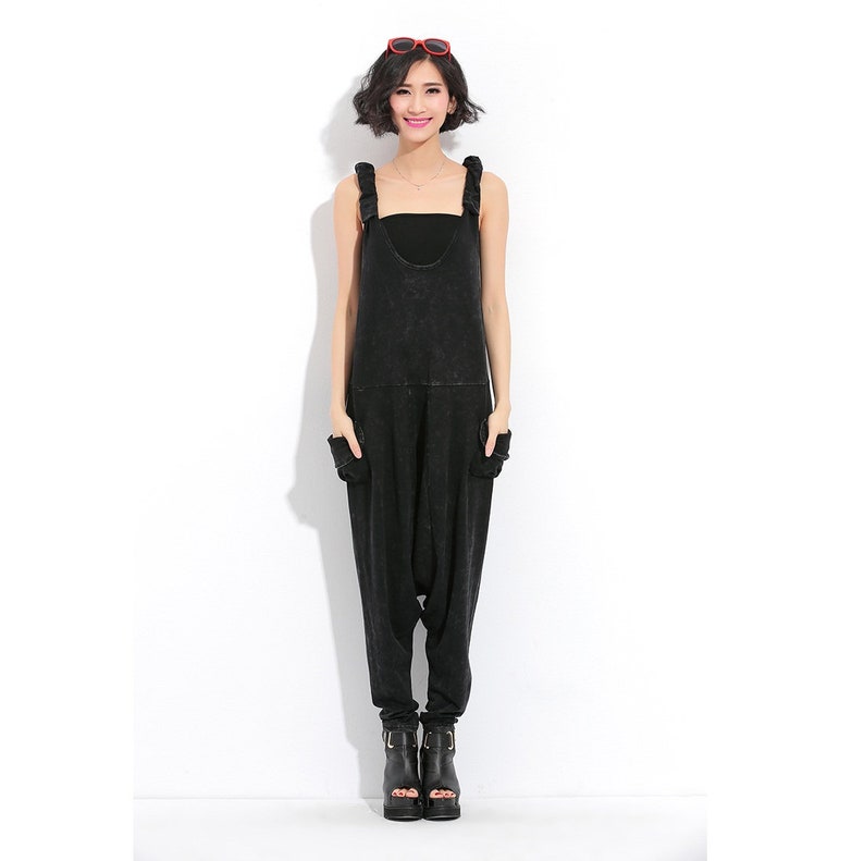 Overalls For Women Womens Loose Fitting Slim Hip Hop Cotton Overalls With Pockets Loose Pants Pants For Women Baggy Pants Casual Pants