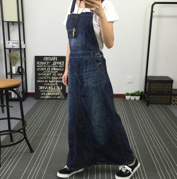 Womens Loose Fitting A Line Style Cotton Denim Overalls With - Etsy