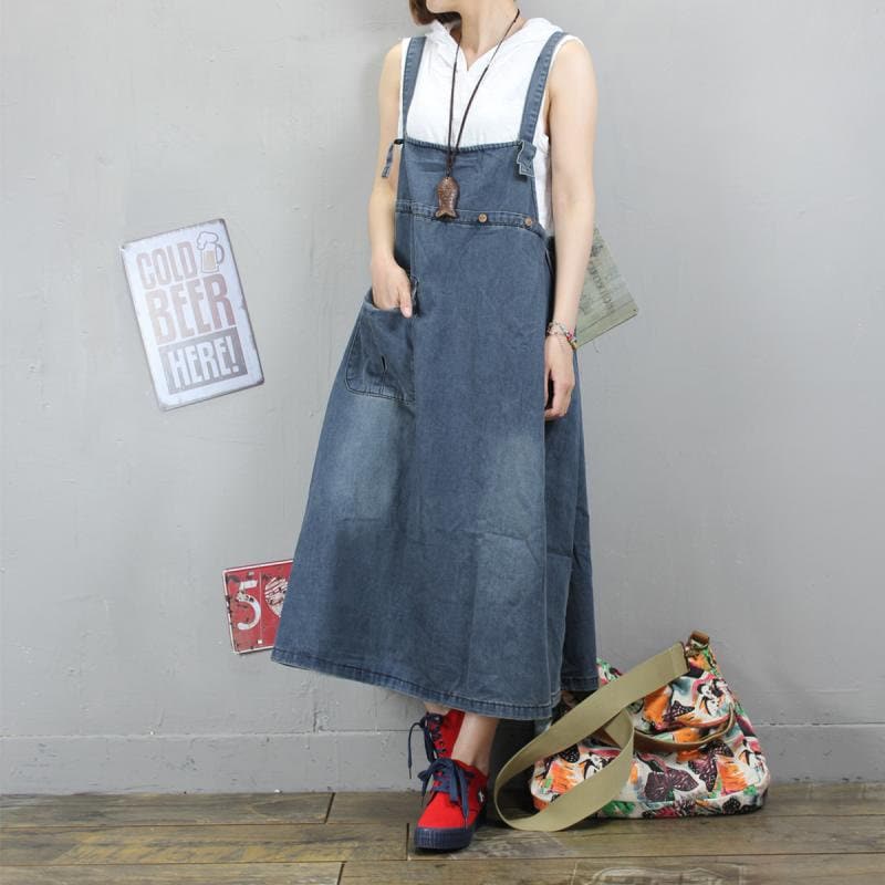 Womens Summer Loose Fitting A Line Style Denim Cotton Overalls - Etsy