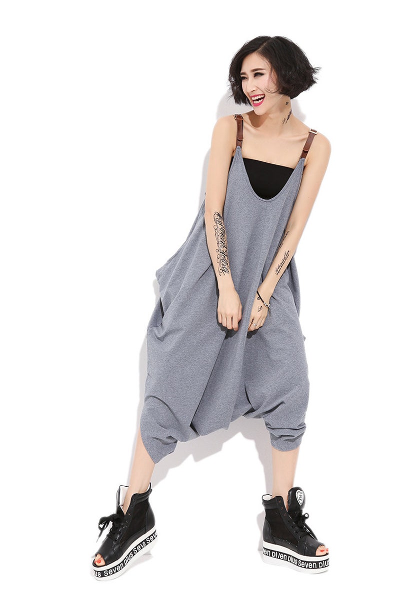 Overalls For Women Baggy Pants Loose Pants Womens Loose Fitting Hip Hop Thin Cotton Overalls With Pockets Pants For Women Casual Pants