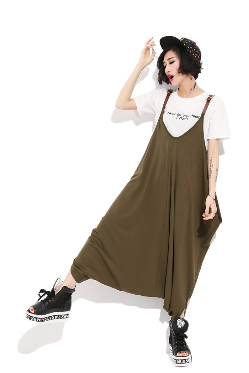 Loose Pants Baggy Pants Pants For Women Womens Loose Fitting Hip Hop Thin Cotton Overalls With Pockets Casual Pants Overalls For Women