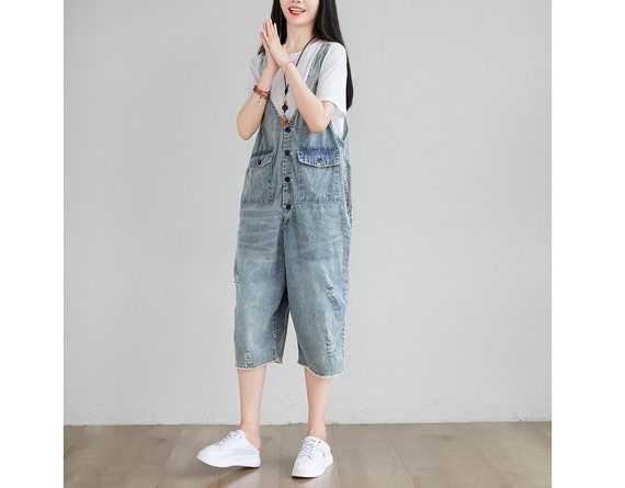 retro denim jumpsuit