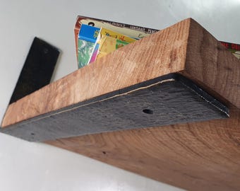 2 4/11" (6 cm) Handcrafted Vintage-Style Black Iron Shelf Brackets - Industrial Metalwork Decor for Home & Office