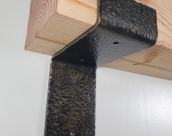 3 14/15" (10 cm) Hand-Forged Industrial Metal Wall Shelf Bracket: Rustic Corbel for Modern Artisan Decor