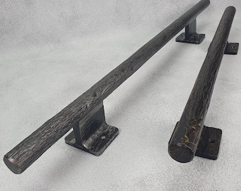 Handcrafted Rustic Barn Wrought Iron Handle for Large Entrance Doors