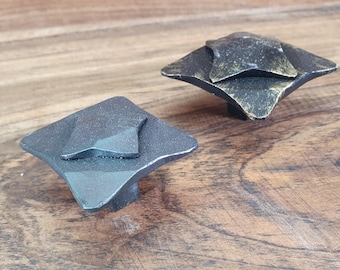 Rustic Industrial Drawer Pulls: Minimalist Box Knobs for Modern Loft Cabinets & Furniture