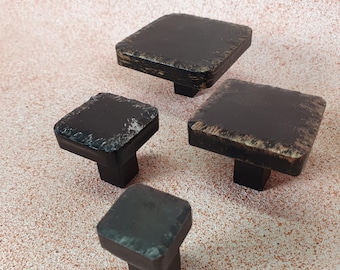 Hand-Forged Rebar Drawer Knobs: Rustic Industrial Wrought Iron Cabinet Handles for DIY Home Decor