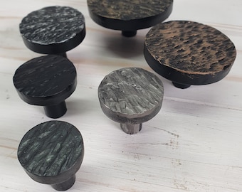 Hand Forged Modern Industrial Drawer Pulls: Mid-Century Cabinet & Wardrobe Knobs for Kitchen Decor