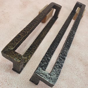 Solid Wrought Iron Large Door Handle for Barn Gate and Shed