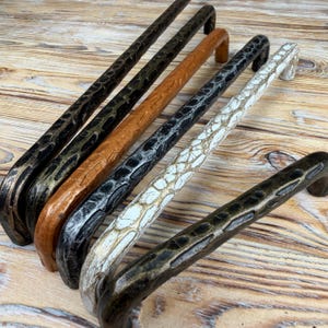 Handmade Wrought Iron Drawer Pull | Rustic Farmhouse Cabinet Hardware Handle